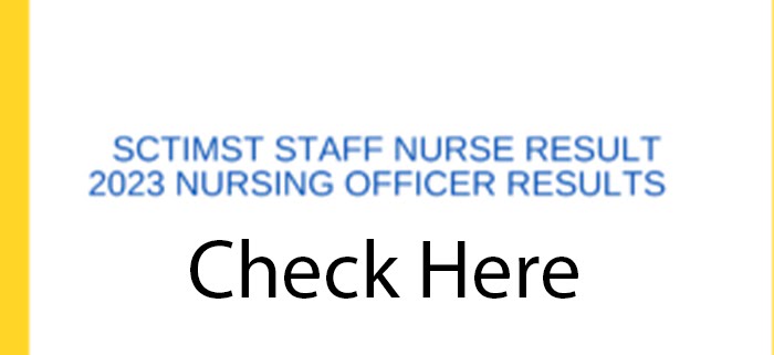 SCTIMST Staff Nurse result 2023